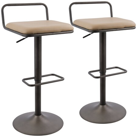 Lumisource Beta Barstool - Set of 2 PR BS-BETA AN+CAM2